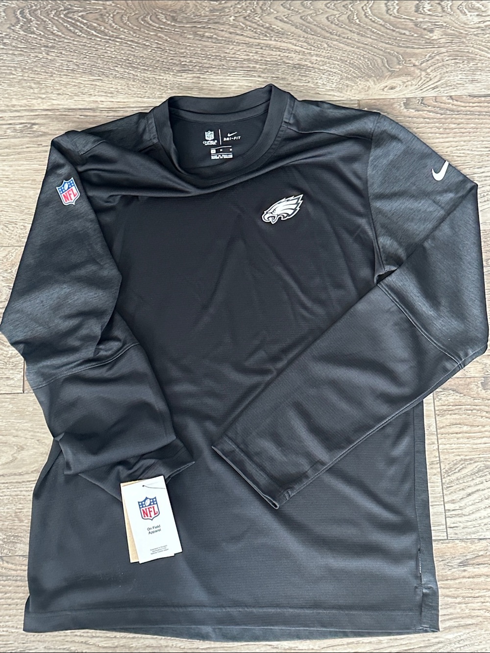 Nike Black Philadelphia Eagles Long-Sleeve Performance Top
